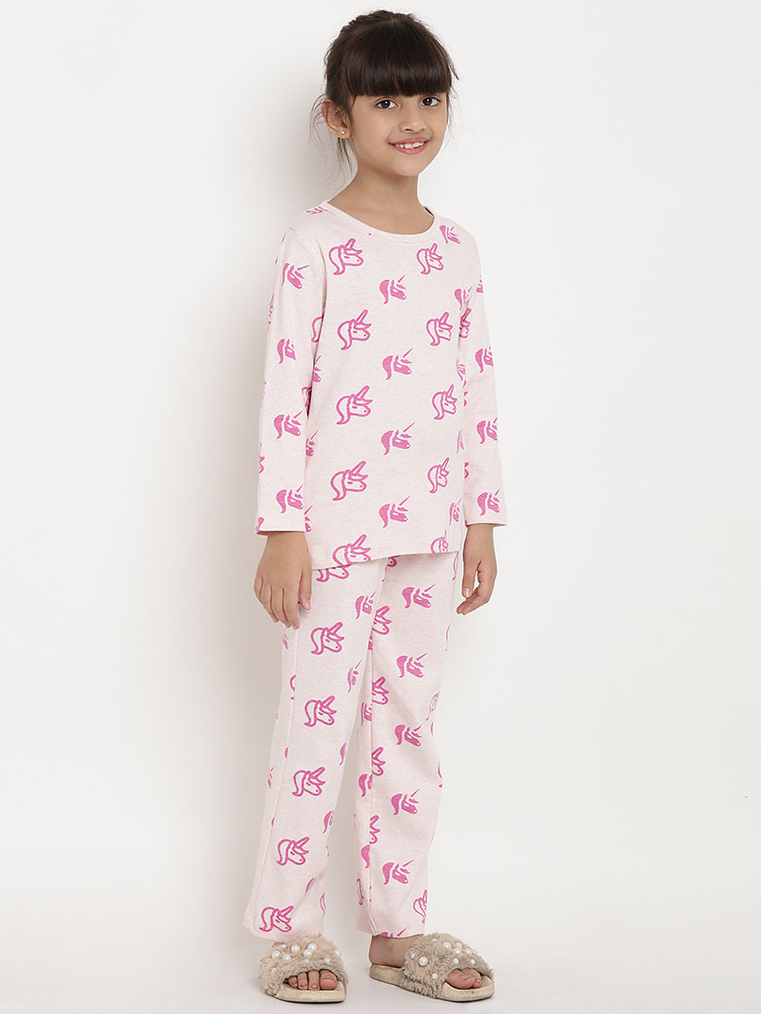 Berrytree Organic Night Suit Pink Unicorn Girls BerryTree