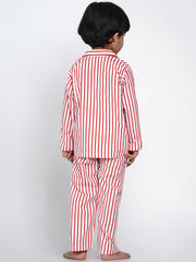 Berrytree Night Suit Red Stripes Boy BerryTree