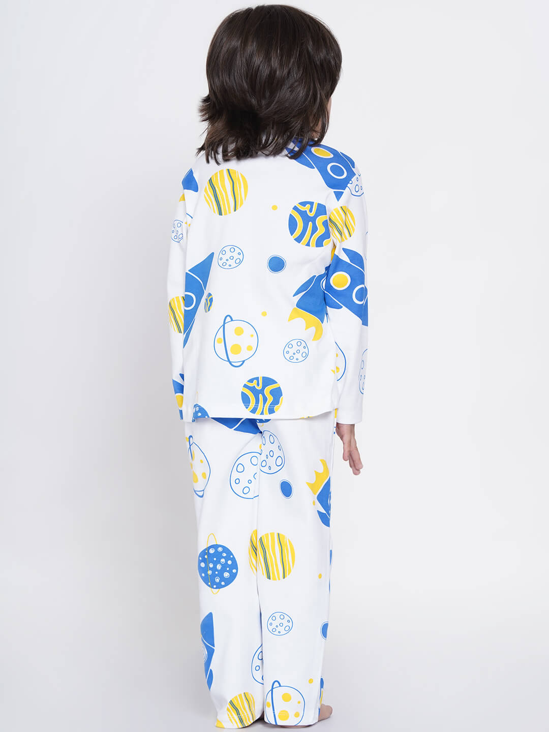 Berrytree Organic Cotton Night Suit Boys: Blue Rockets BerryTree