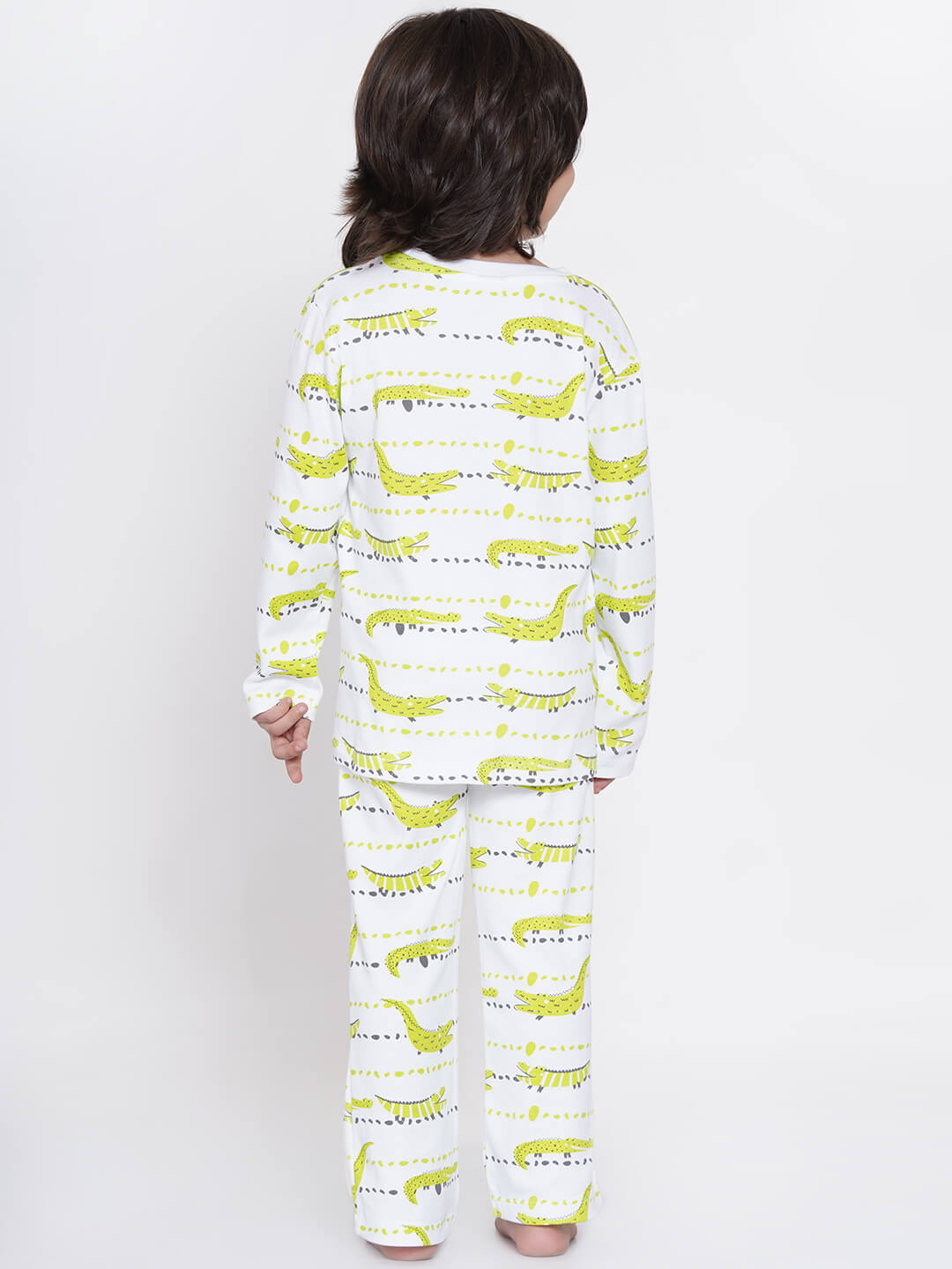 Berrytree Organic Cotton Night Suit Boys: Green Croco BerryTree