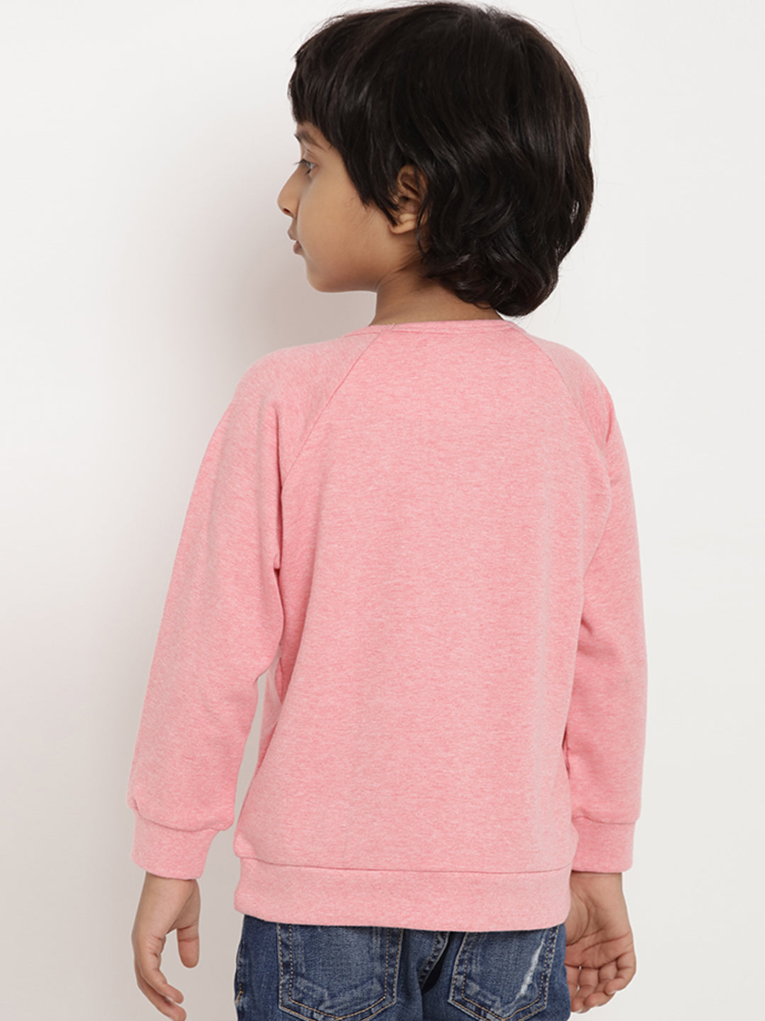 Berrytree Organic cotton Unisex Pink Reindeer Sweatshirt BerryTree