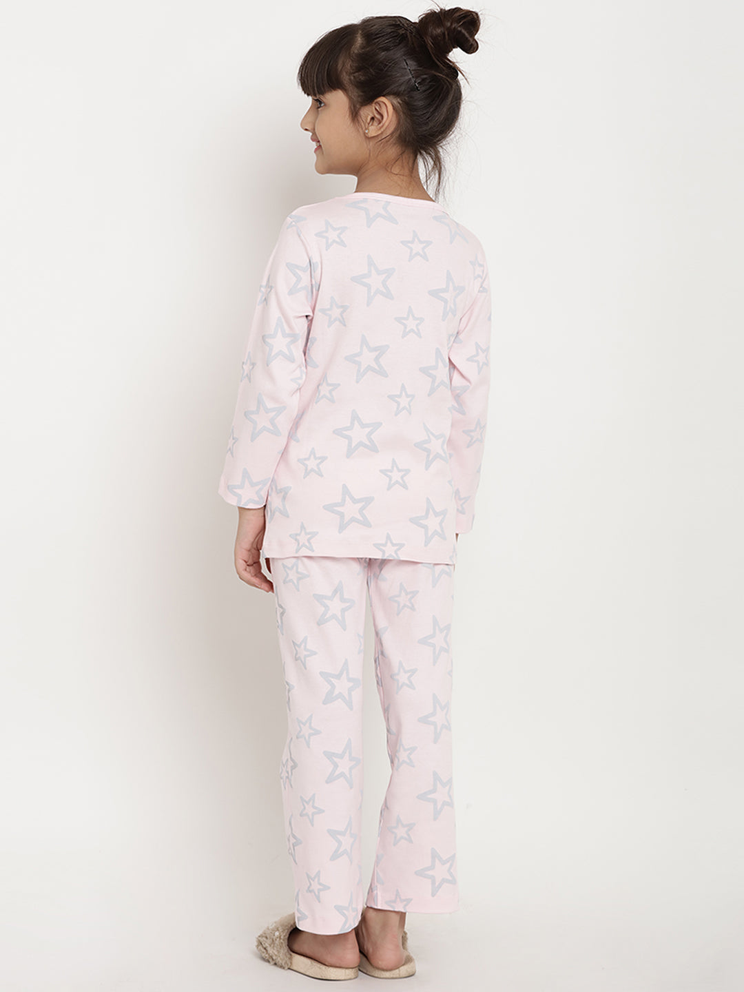 Berrytree Organic Night Suit Pink Stars BerryTree