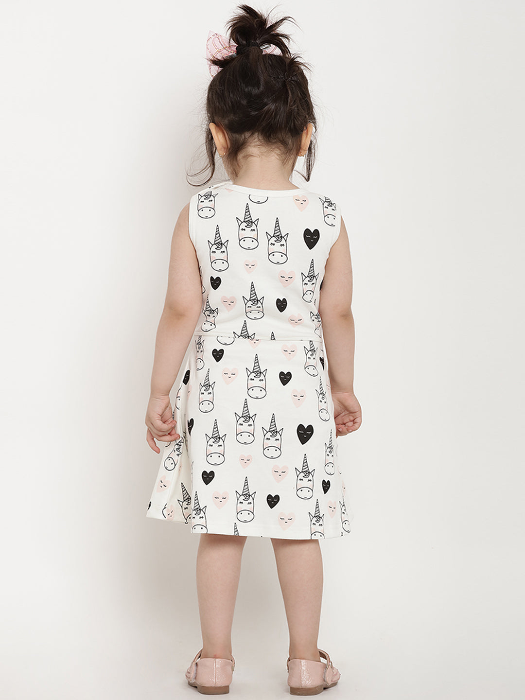 Berrytree Organic Cotton Unicorns Dress Cut-Sleeves BerryTree