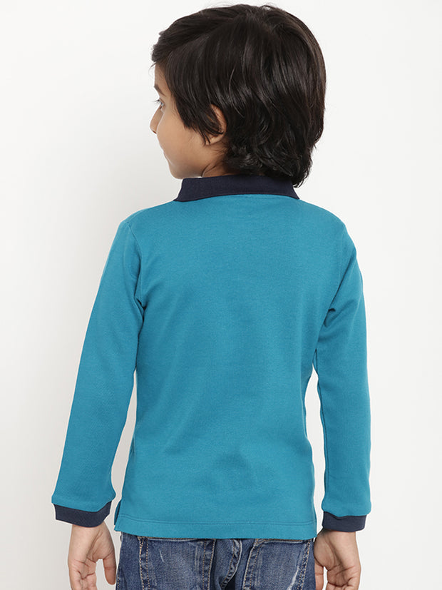 Berrytree Organic Cotton Unisex Teal Polo T-Shirt Berrytree Organic India