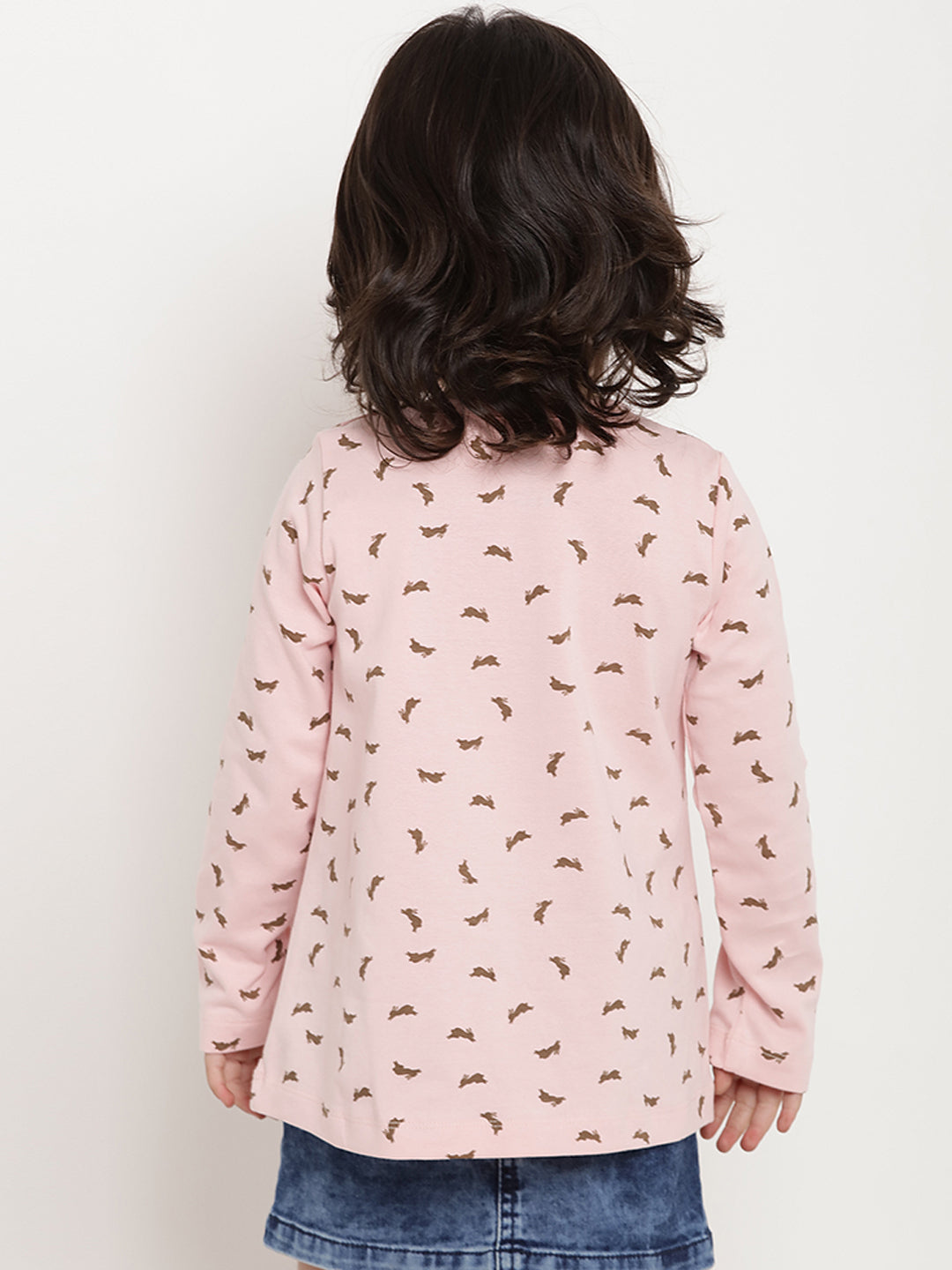 Berrytree Organic Cotton Long Top Pink Rabbit BerryTree