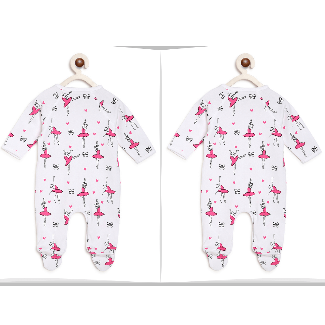 Twin Baby Clothes : Ballerina Romper BerryTree