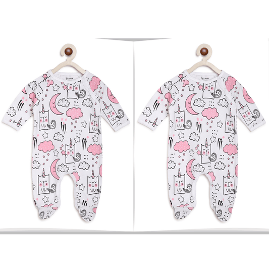 Twins Baby Girl Dress : Unicorn Moons Romper BerryTree