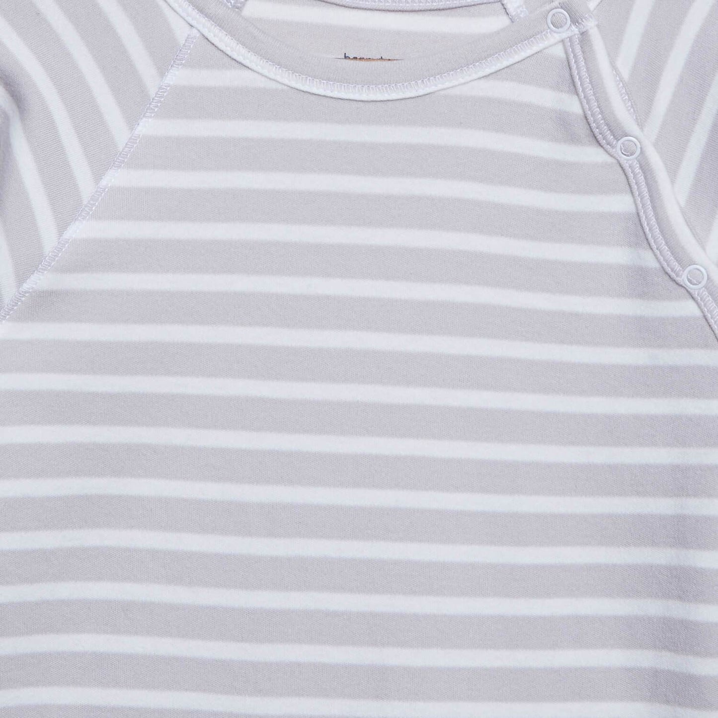 Berrytree Organic Cotton Baby Romper Grey Stripes BerryTree