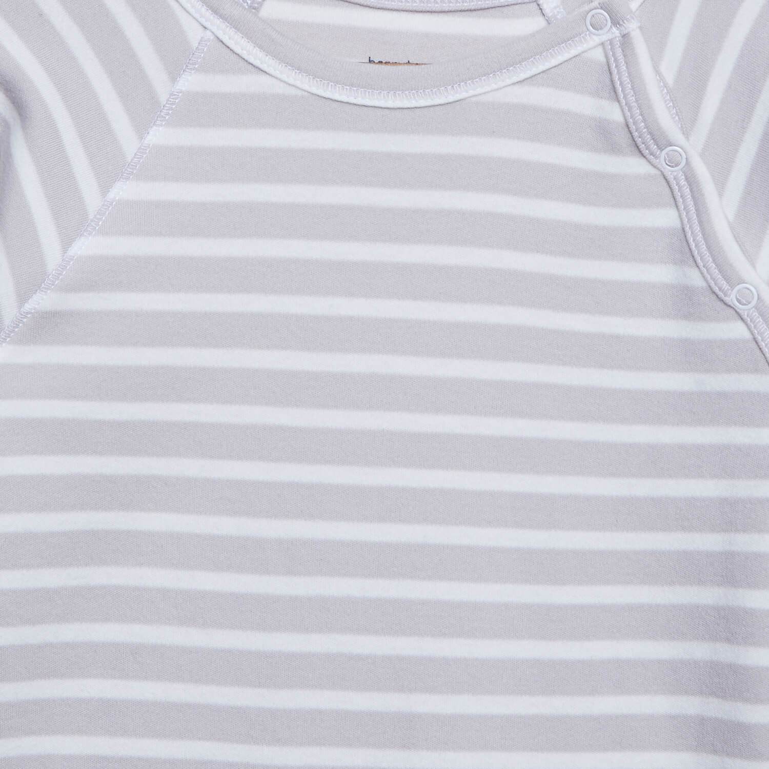 Berrytree Organic Cotton Baby Romper Grey Stripes BerryTree