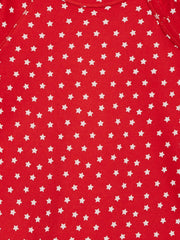 Berrytree Organic Cotton Baby Romper White Stars Red BerryTree