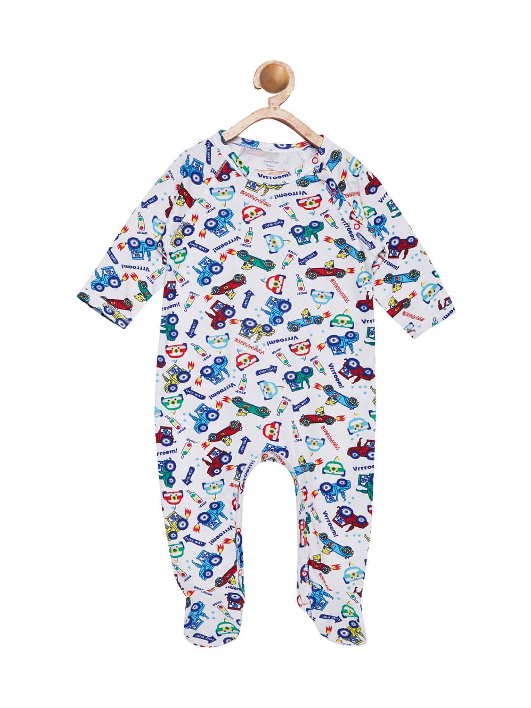 Berrytree Organic Cotton Baby Romper Race BerryTree