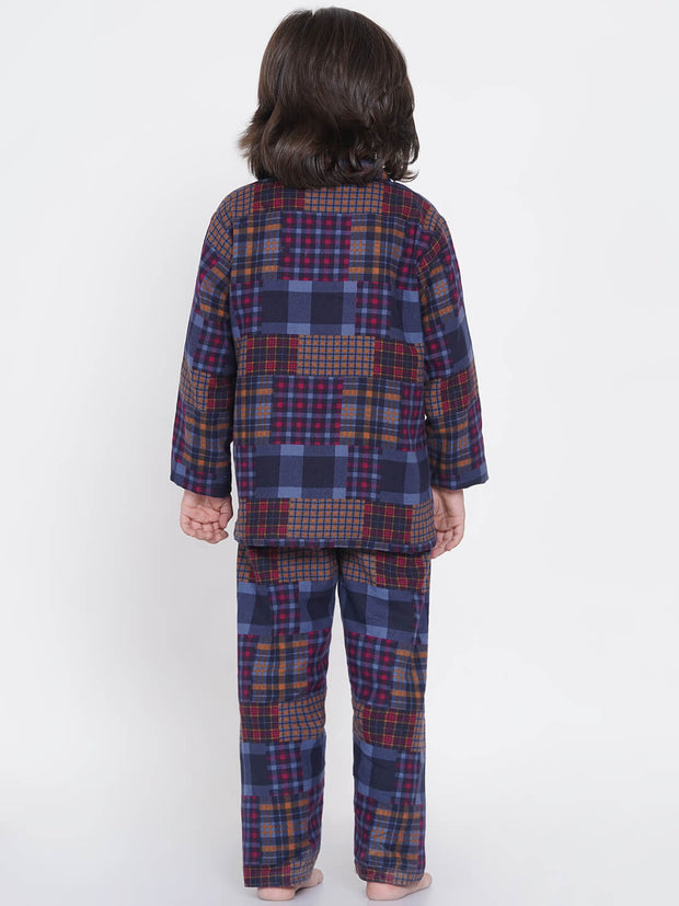Berrytree Night Suit Boys: Blue Check BerryTree