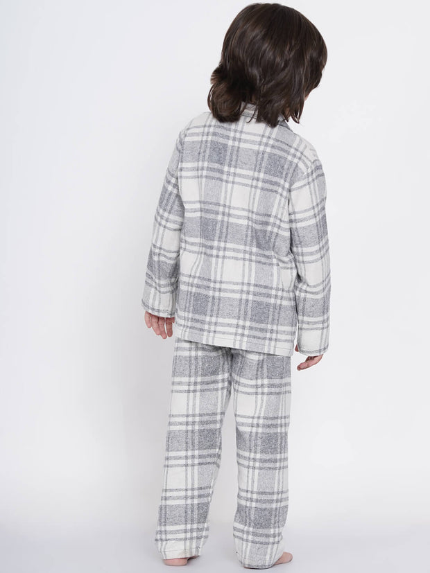 Berrytree Soft Night Suit Boys: Grey Check BerryTree