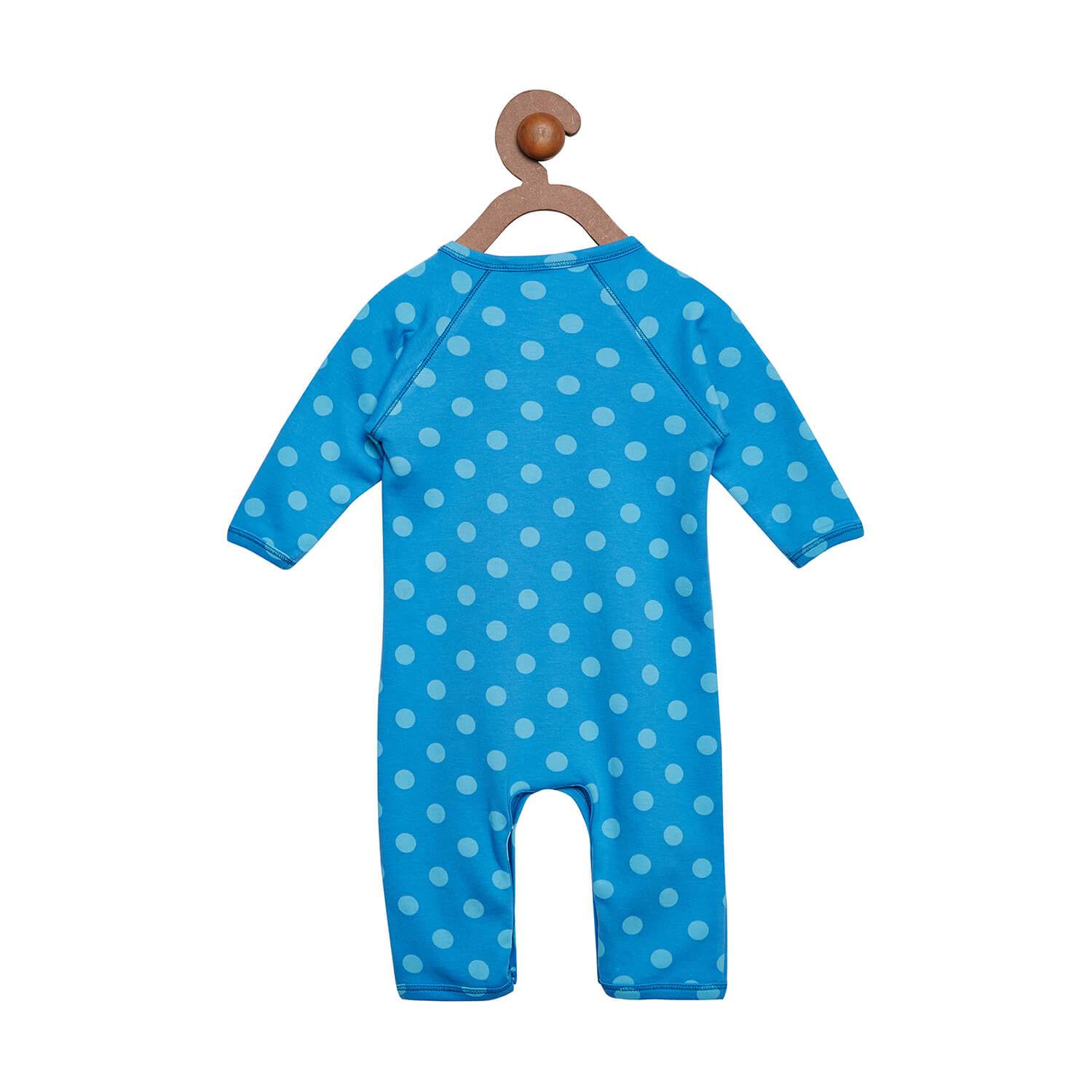 Berrytree Organic Cotton Baby Romper Blue Polka BerryTree