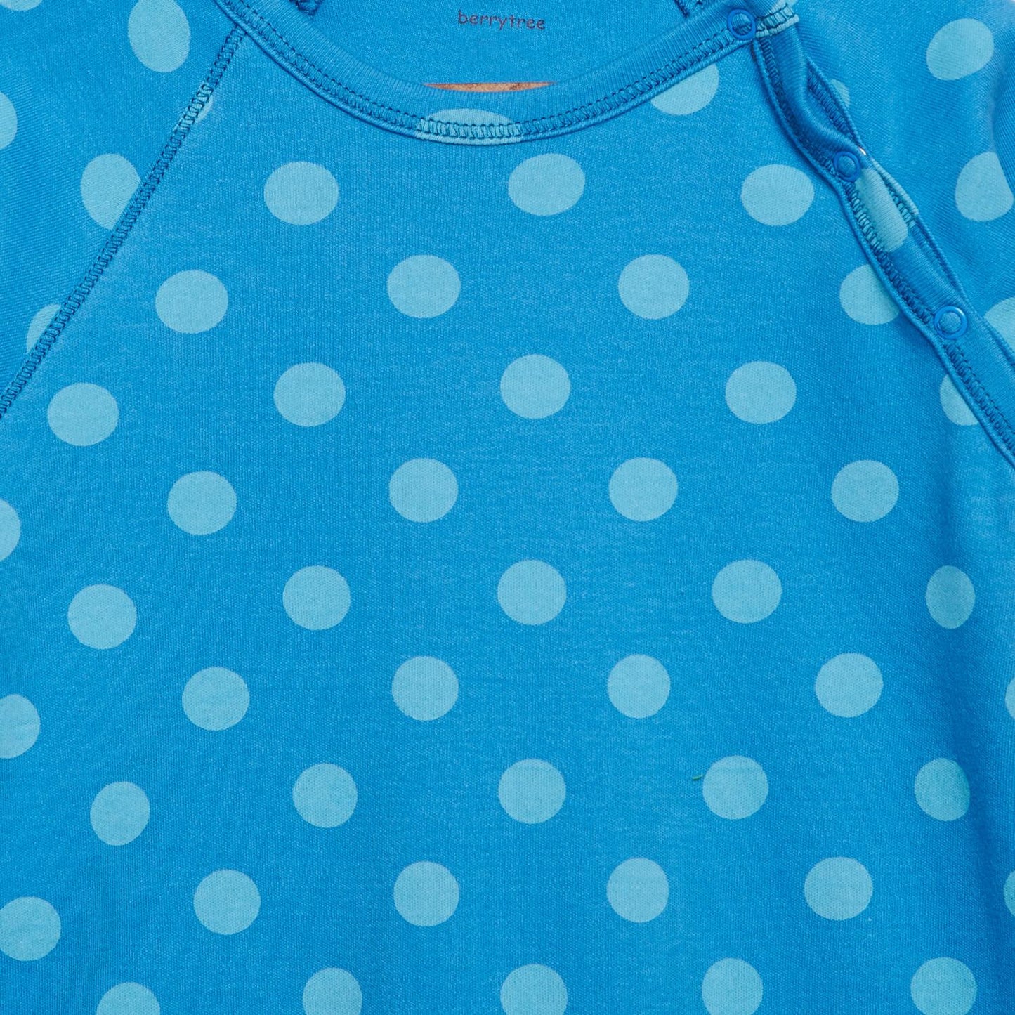 Berrytree Organic Cotton Baby Romper Blue Polka BerryTree