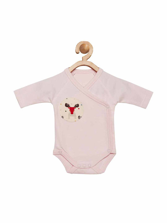 Berrytree Organic Cotton Pink Reindeer Onesie